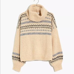 Madewell Somervell Fair Isle Turtle Neck Sweater